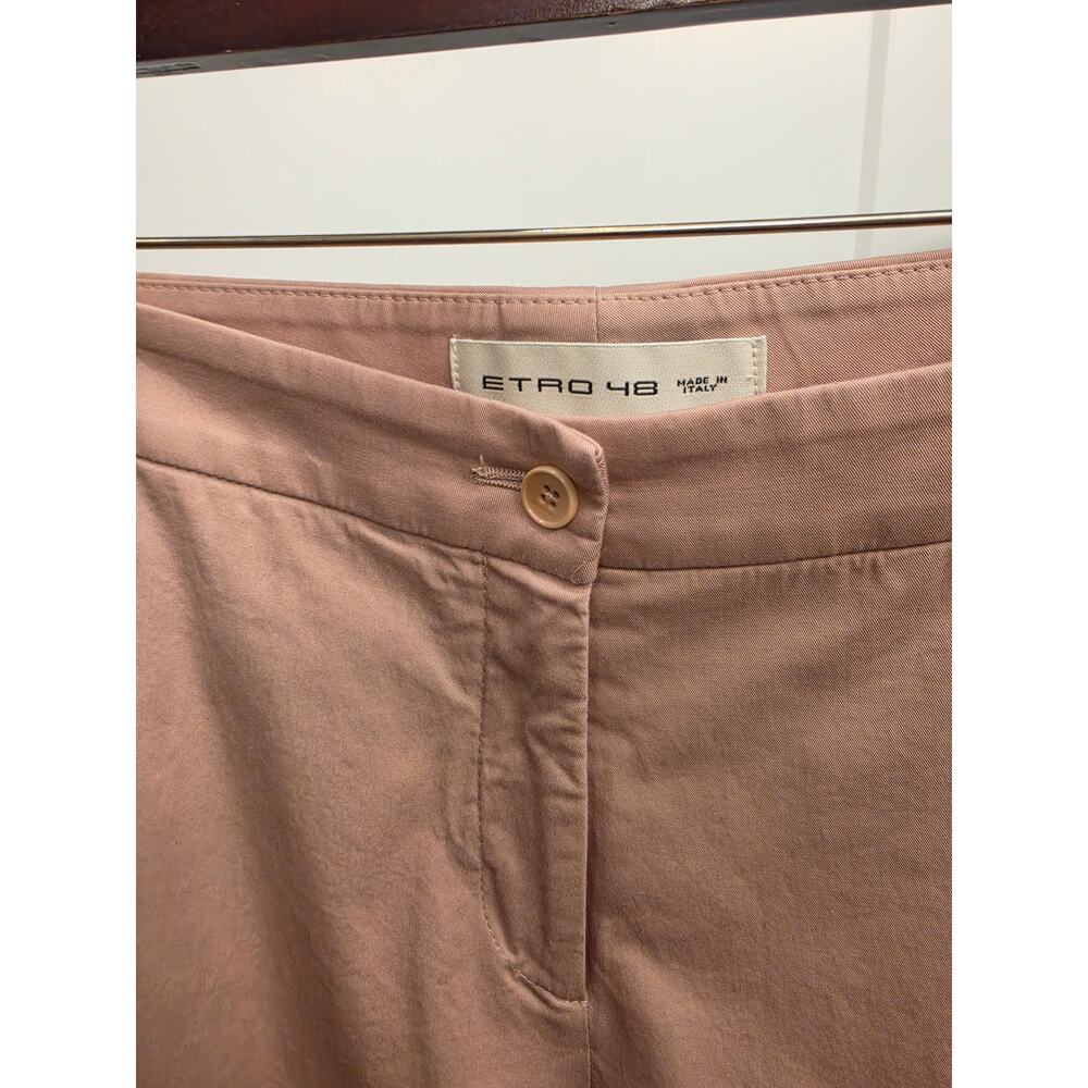 Etro 48 Cuffed Ankle Dress Pants Pink Size 10 - Picture 5 of 8